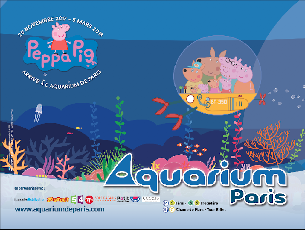 Peppa Pig s’immerge à l’Aquarium de Paris
