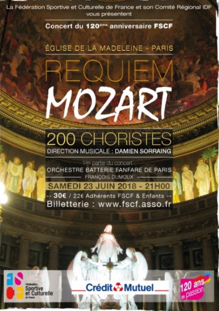 Pour son 120ème anniversaire, la Fédération Sportive et Culturelle de France a convié Mozart…