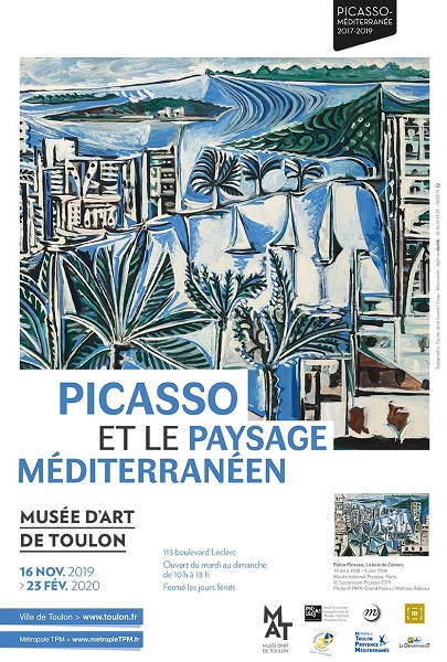 Picasso et le paysage méditerranéen -affiche expo Musée d'Art de Toulon - zenitude profonde le mag