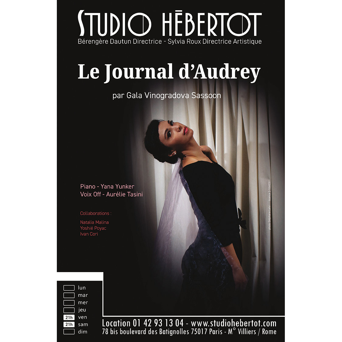 LE JOURNAL D'AUDREY AU STUDIO HÉBERTOT
