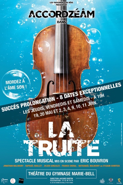 LA TRUITE, spectacle musical au Théâtre du Gymnase Marie Bell